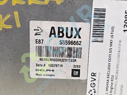 VAUXHALL MOKKA EXCLUSIV CDTI S/S MK1 (G1U0) 2012-2016 Engine ECU