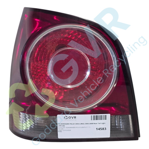 VOLKSWAGEN POLO S MK4 (9N3) 2005-2008 Rear Tail Light Left Side