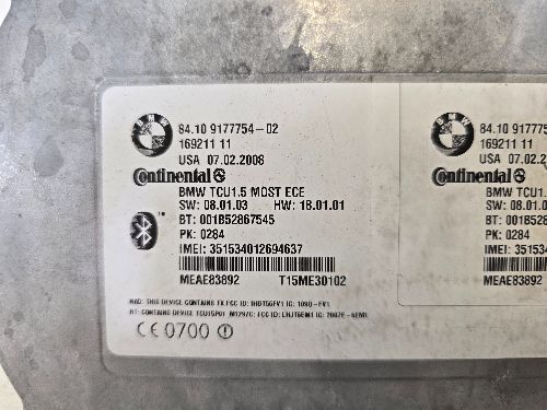 BMW 5 SERIES 525D M SPORT MK5 FL (E60) 2007-2009 Bluetooth Module